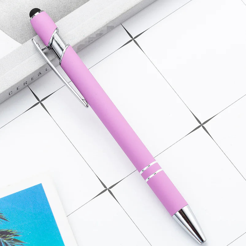 Metal Press Pen - Aluminum Capacitive Touch Ballpoint