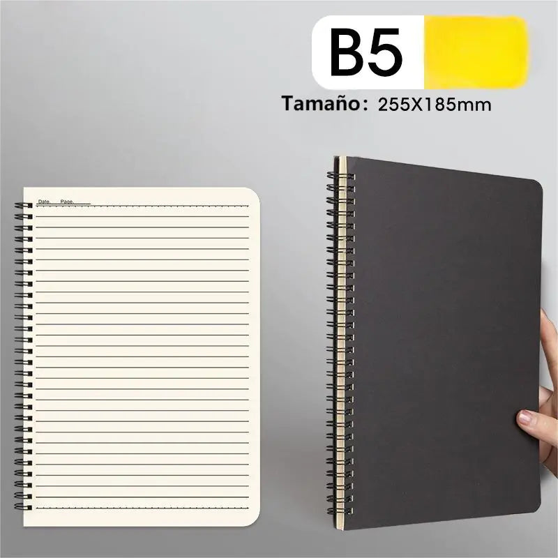 Coil Black Card Notebook A5/B5 for Business & Students