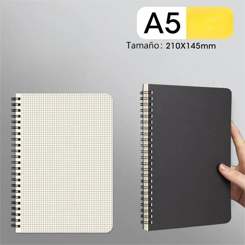 Coil Black Card Notebook A5/B5 for Business & Students