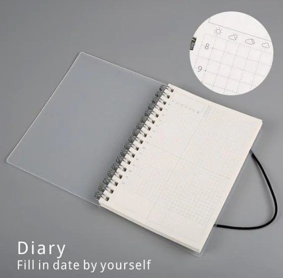 Transparent Frosted Notebook - Coil Bound Student Supplies