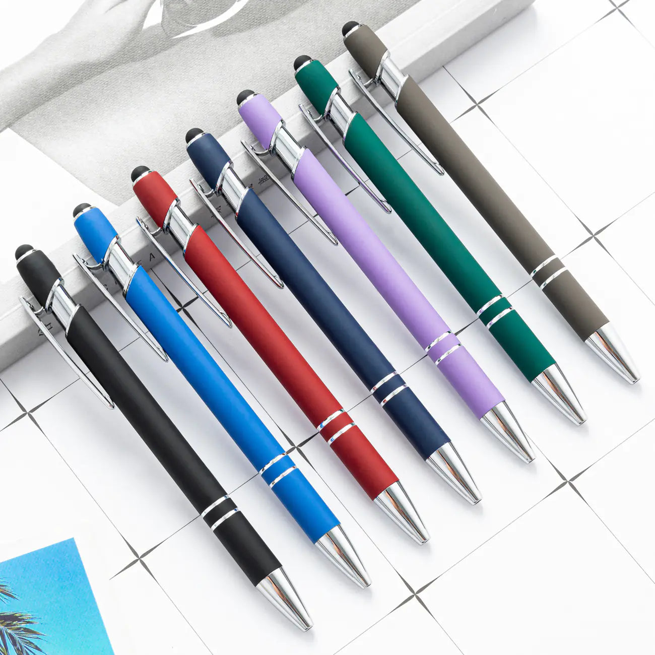 Metal Press Pen - Aluminum Capacitive Touch Ballpoint