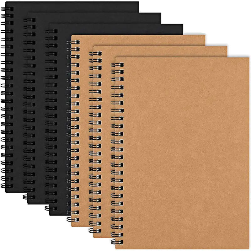 Coil Black Card Notebook A5/B5 for Business & Students