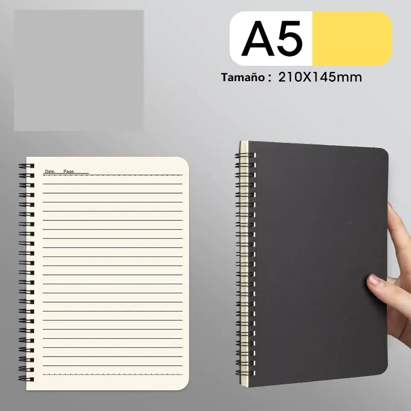Coil Black Card Notebook A5/B5 for Business & Students